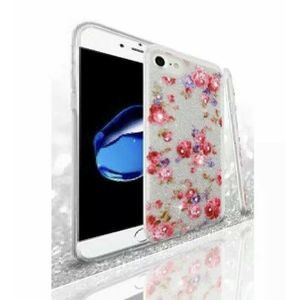 iPhone 7/8 Vintage Rose Bush Glitter Hybrid Cover